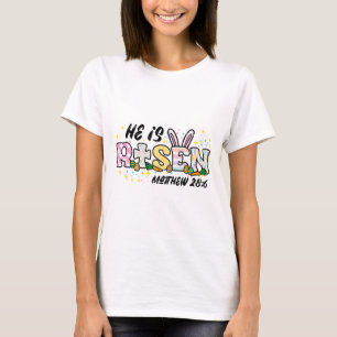 Camiseta Pascua Él Ha Resucitado Mateo 28 6 Mujeres Cristia