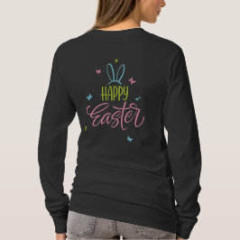 Camiseta Pascua feliz con mariposas
