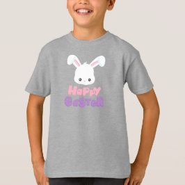 Camiseta Pascua feliz, conejo lindo, conejo blanco