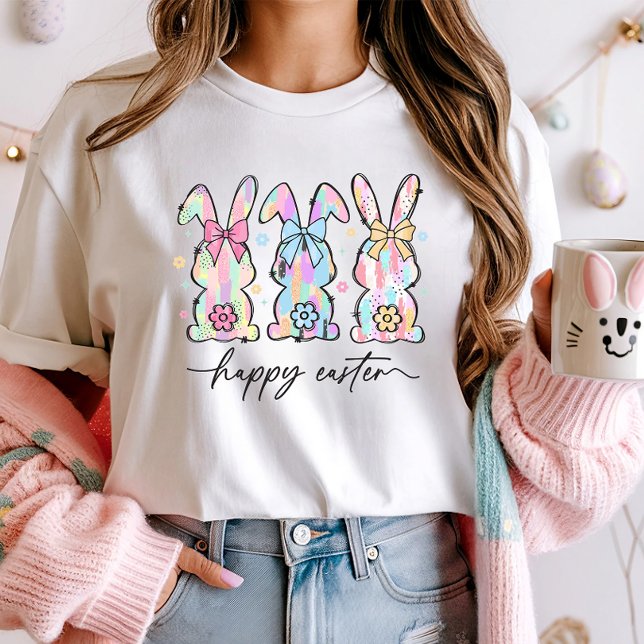 Camiseta Pascua feliz, panes pasteles y flores (Subido por el creador)