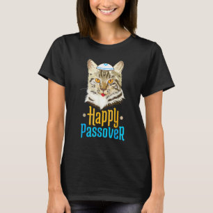 Camiseta Pascua Feliz Pascua Gato Seder Fiesta Judía