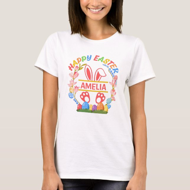 Camiseta Pascua Feliz Personalizada  (Anverso)