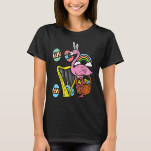 Camiseta Pascua Flamingo Jabón Orejas Huevos Harp Cute Muje