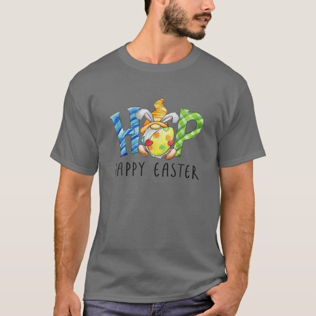 Camiseta Pascua Gnomes Bunny Gnome Hug Eggs de Pascua Feliz (Anverso)