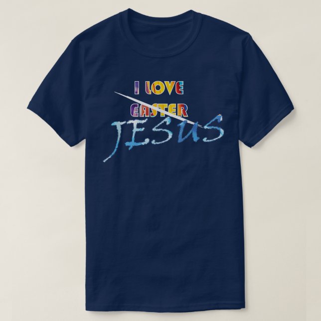 Camiseta Pascua Jesús Amaba a los conejitos Huevos Fiesta M (Diseño del anverso)