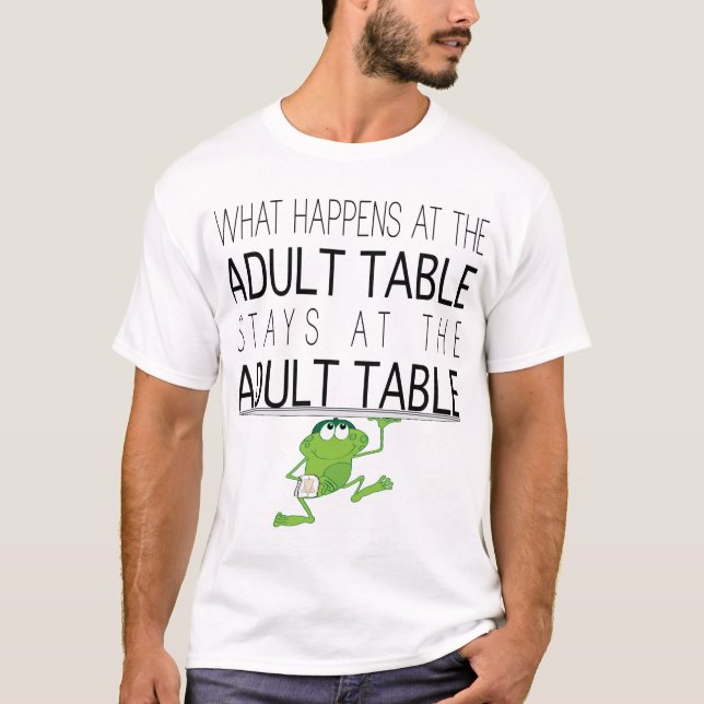 Camiseta Pascua "La mesa de adultos "Camiseta básica mascul (Anverso)