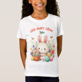 Camiseta Pascua linda cacería de huevos de conejo