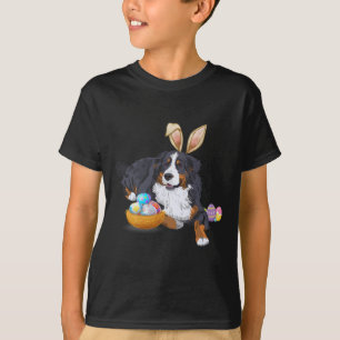 Camiseta Pascua Lindo Perro Montaña Bernés Amante Conejo Hu