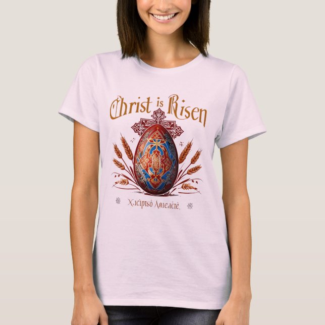 Camiseta Pascua ortodoxa - Pascha bendita (Anverso)