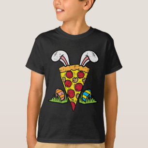 Camiseta Pascua Pizza Slice Bunny Ears Divertido Snack Food