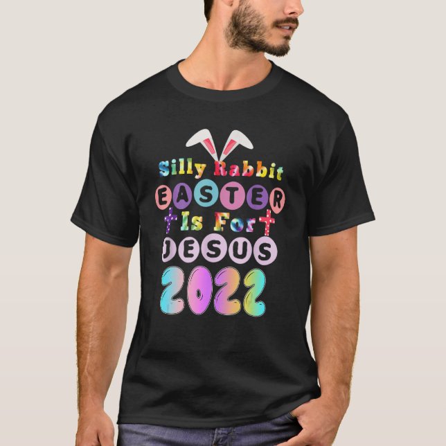 Camiseta Pascua Por Jesús Dios Conejo Cristiano 2022 Pascua (Anverso)