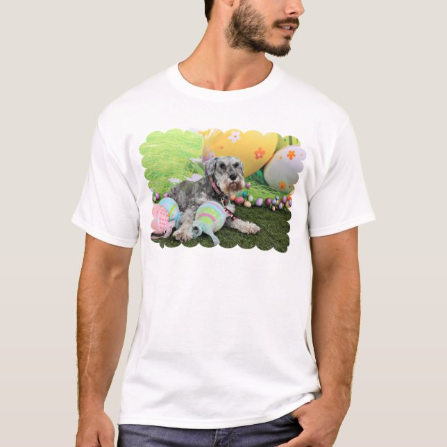 Camiseta Pascua - Schnauzer - Fergie (Anverso)