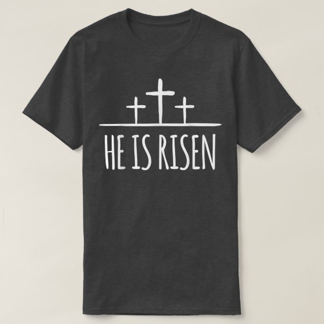 Camiseta Pascua Se Levanta Para Los Cristianos Regalo Mateo (Diseño del anverso)