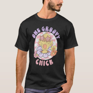 Camiseta Pascua Una Groovy Chick Groovy Easter Disco Hunny