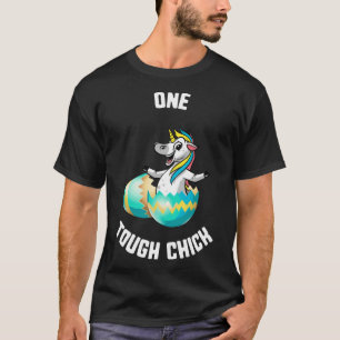 Camiseta Pascua Una Pollita Dura Unicornio Huevos Niños Pul