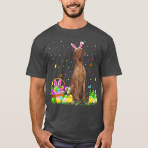 Camiseta Pascua Vizsla Perro conejo huevo caza Vizsla Pascu