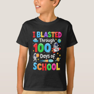 Camiseta Pasé 100 Días De Colegio Niño Espacial