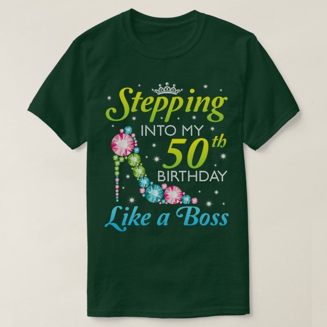 Camiseta Pasé A Mi Cumpleaños 50 Como Jefe, Era B (Diseño del anverso)
