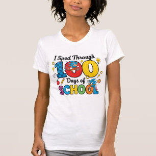 Camiseta Pasé a toda velocidad 100 días de colegio chico ju