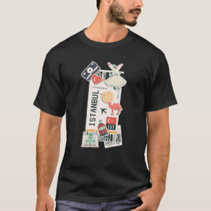 Camiseta Pase de Abordaje de Estambul Turquía Pase de Entra