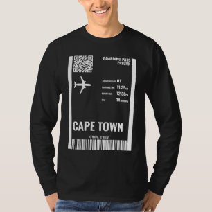 Camiseta Pase de abordar de Ciudad del Cabo Sudáfrica Bolet
