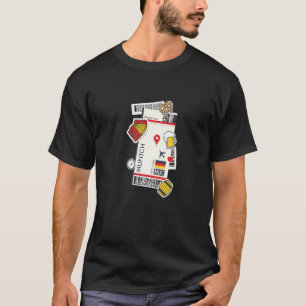 Camiseta Pase de abordar de Munich Alemania Billete de avió