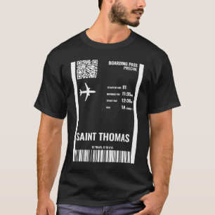 Camiseta Pase de abordar de Saint Thomas Islas Vírgenes de 