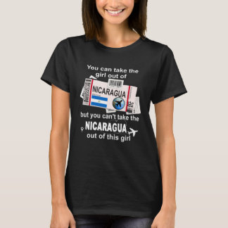 Camiseta Pase de abordar Nicaragua  Muchacha Nicaragua  Nic