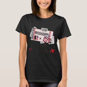 Camiseta Pase de embarque Mississippi Chica