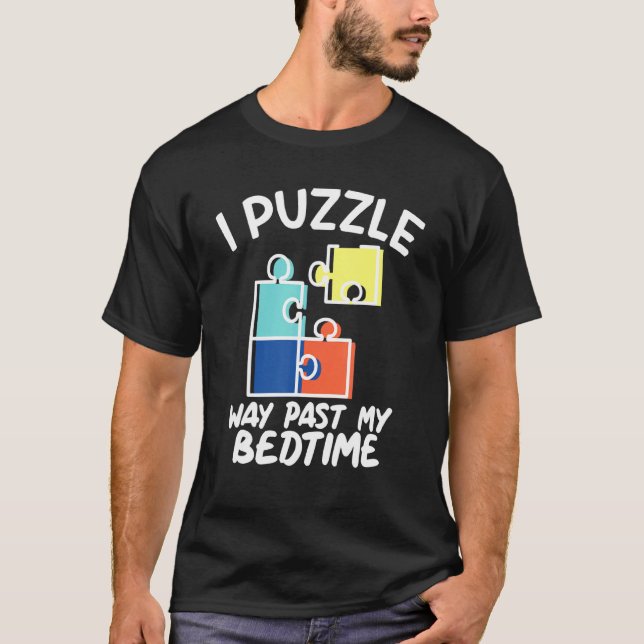 Camiseta Pasé mi camino de rompecabezas con mis amantes del (Anverso)