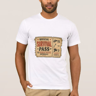 Camiseta Pase Oficial de Supervivencia Experiencia de Padre