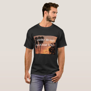 Camiseta Pasé por el huracán Irma con palmeras y