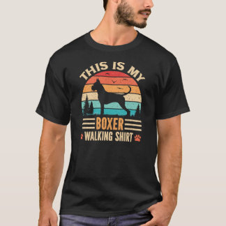 Camiseta Paseador de Perro Boxer Padre Alemán Paseador de P