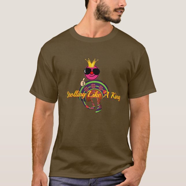Camiseta Paseando Como una Novedad de Rey Marrón  (Anverso)