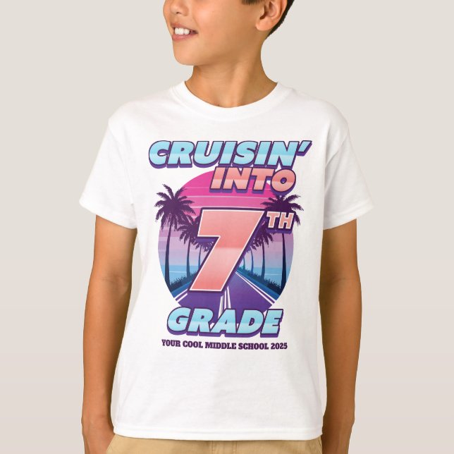 Camiseta Paseando de vuelta a la escuela 7º grado (Anverso)