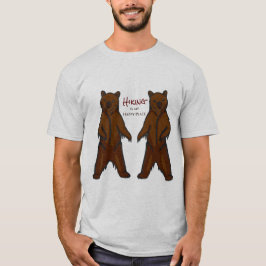 Camiseta Paseando por el oso pardo con la mano