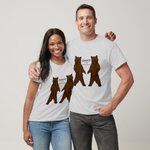 Camiseta Paseando por el oso pardo con la mano