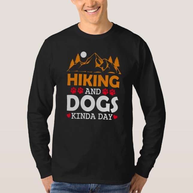 Camiseta Paseando por perros Hiker Mascota Aventura Montaña (Anverso)