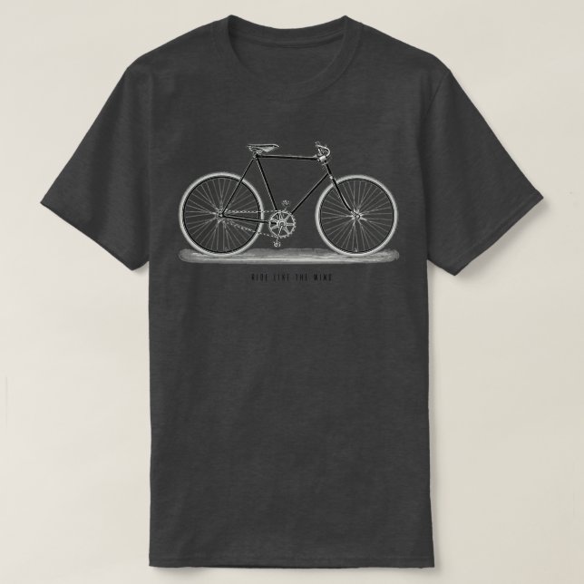 Camiseta Pasear como la bicicleta eólica retro (Diseño del anverso)