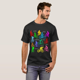 Camiseta Pasear en bicicleta divertida colorida elegante
