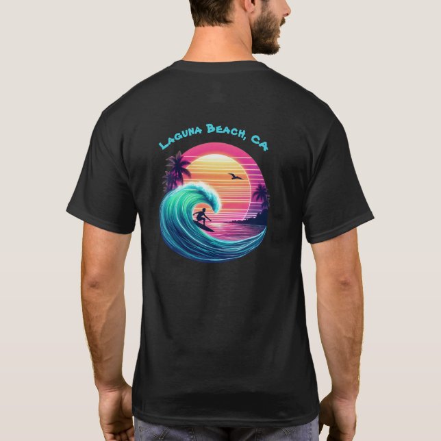 Camiseta Pasear por la ola al atardecer (Reverso)