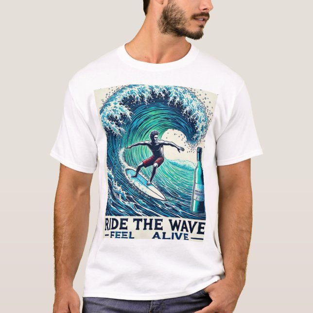 Camiseta Pasear por la ola, sentirte vivo - Surfer T-Shirt (Anverso)