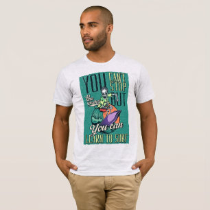 Camiseta Pasear por las olas - Surf Skeleton Retro Tee