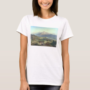 Camiseta Paseo a caballo con su ganado en una montaña
