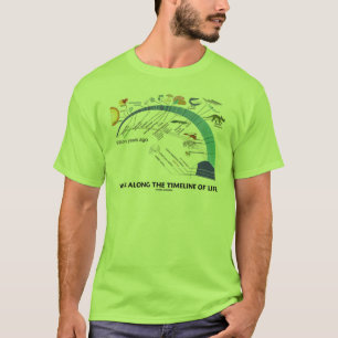 Camiseta Paseo a lo largo de la cronología de la evolución