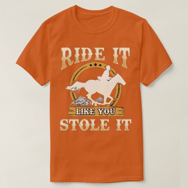 Camiseta Paseo Como Si Se Lo Robara A Caballo (Diseño del anverso)