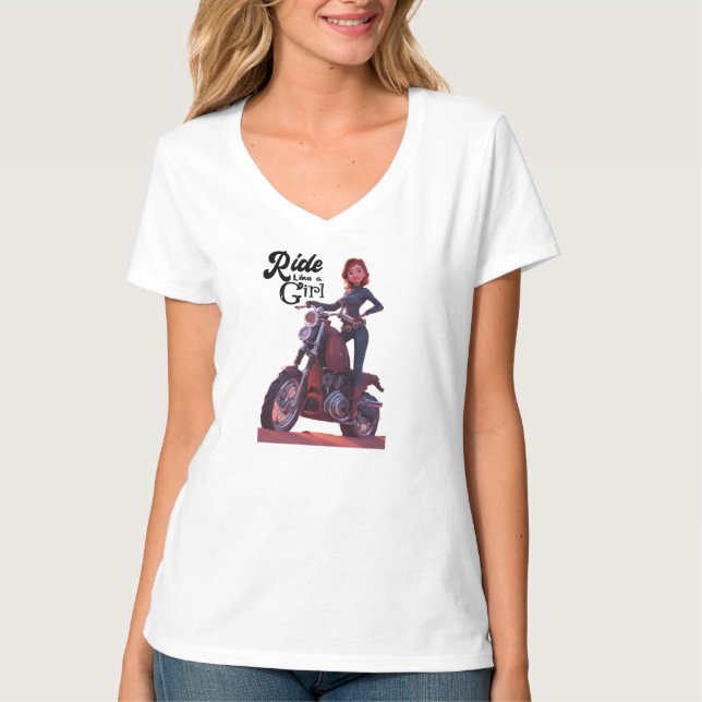 Camiseta Paseo Como Un Biker Chica (Anverso)