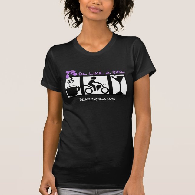 Camiseta ¡paseo como un chica-café-paseo-martini! (Anverso)