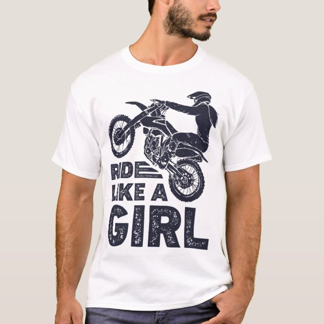 Camiseta Paseo Como Un Chica Sucio Motocross Enduro (Anverso)