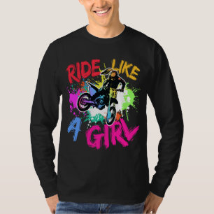 Camiseta Paseo Como Un Motocross Chica Ama A Bicicleta Suci